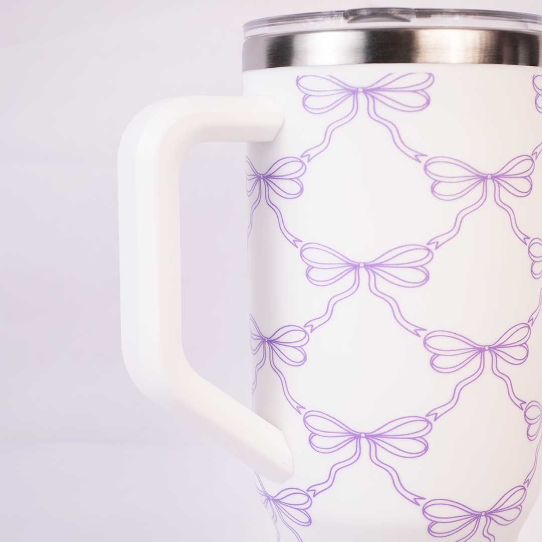 Pink Ribbon Bloom Travel  Stainless Steel Tumbler