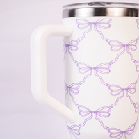Pink Ribbon Bloom Travel  Stainless Steel Tumbler