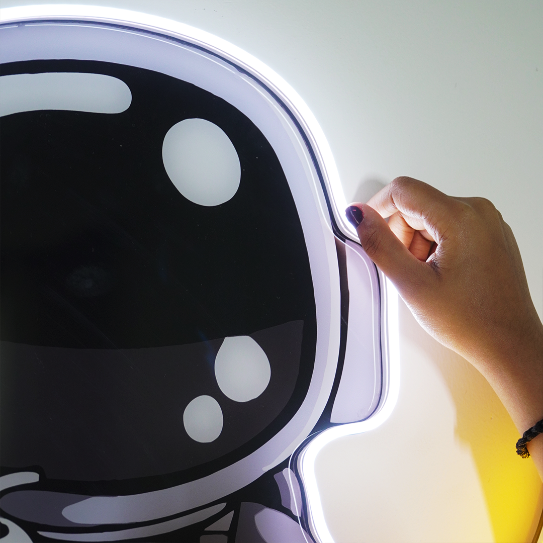 Astronaut Neon LED Wall Light – Space Neon Sign | Astronaut Moon Wall Décor