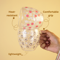 Set-2 Elegant Christmas Glass Mug