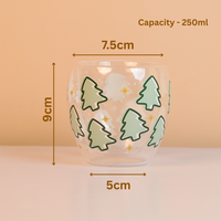 Set-2 Christmas Tree  -Double Wall Glass Mug