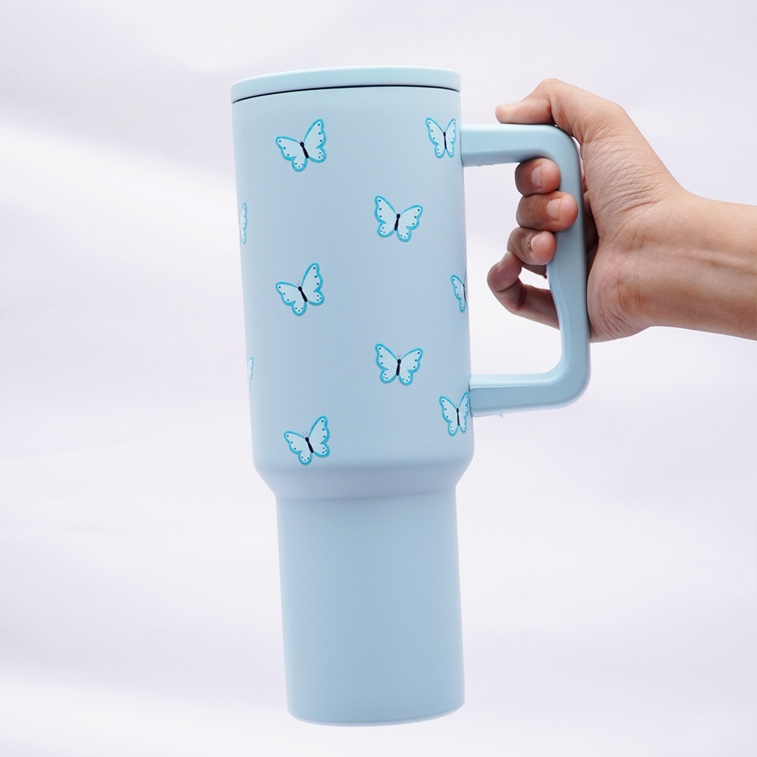 BUTTERFLY ™ 40oz Insulated Tumbler – Sky Blue Butterfly Edition (Copy)