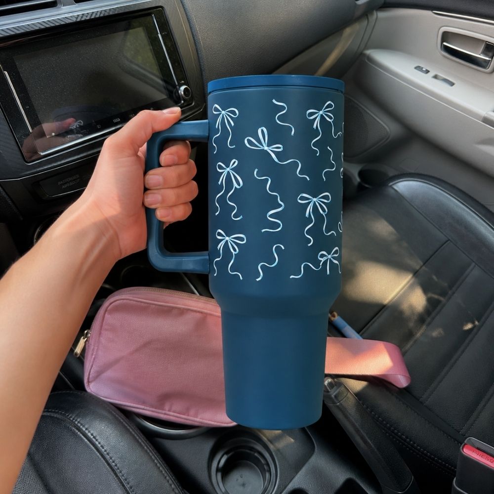 Blue  Bow Tumbler