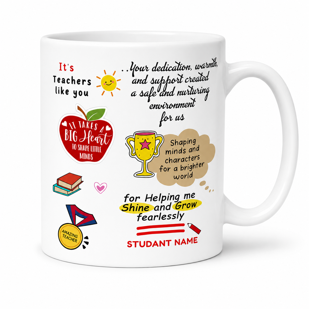 Personalized Teacher Appreciation Ceramic Coffee Mug