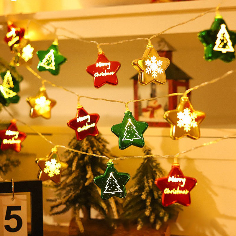 Colorful Christmas Ornament LED Star Lights