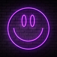 Smiley Face Neon LED Light – Fun Wall Décor for Bedrooms, Cafés & Party Spaces