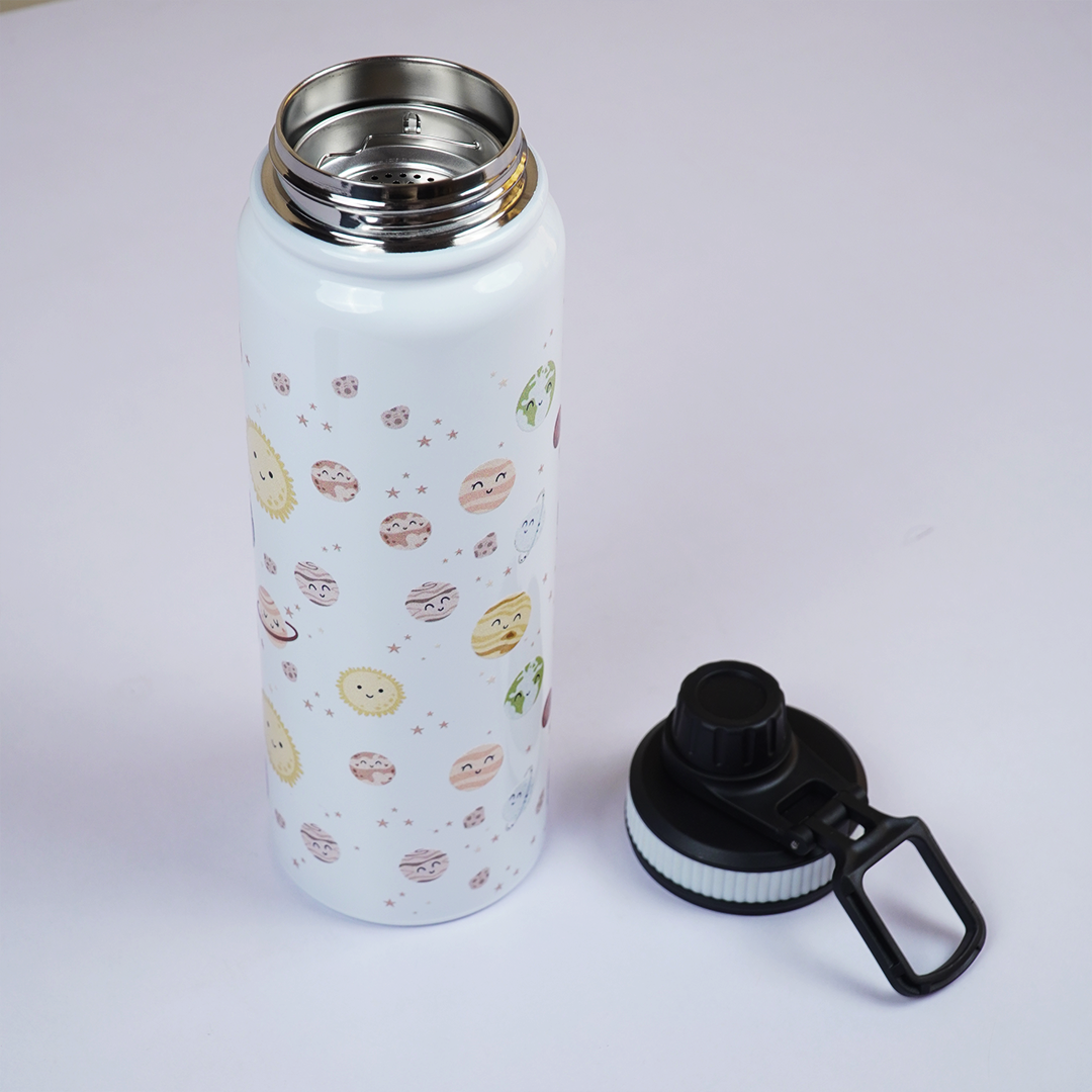 Space Theme Stainless Steel Water Bottle