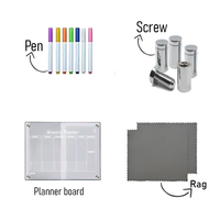 Acrylic Weekly Wall Planner – Reusable Dry Erase Weekly Schedule Board with Notes Section | Modern Floating Design for Home, Office & Study