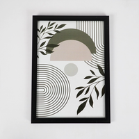 Minimalist Geometric Wall Art Frame Set-6 – Modern Botanical Abstract Wall Decor