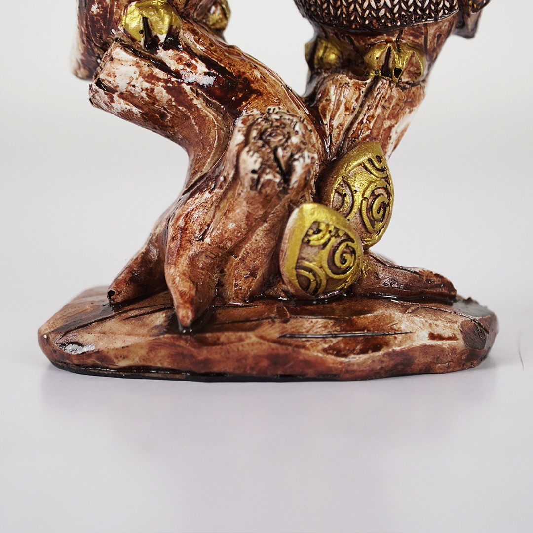 OwlBond™ Resin Decor Showpiece – Couple Owl Figurine on Tree