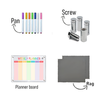 Acrylic Weekly Wall Planner – Reusable Dry Erase Rainbow Schedule Board | Sunday Start | Color-Coded Weekly Organizer for Home, Office & Study