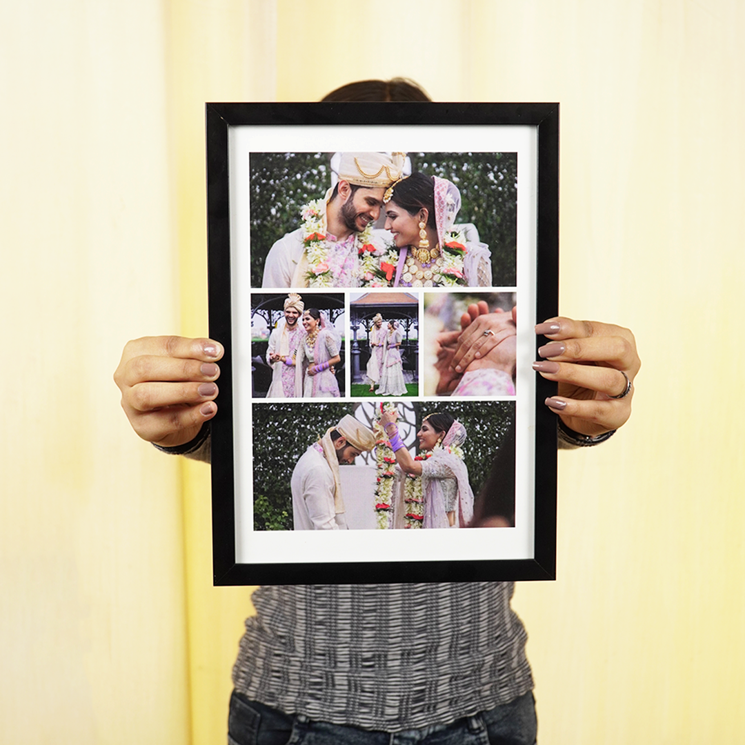 Personalized Wedding Photo Collage Frame | Custom Couple Memory Frame