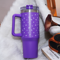 Tulip & Bow Lavender Petals Stainless Steel Tumbler