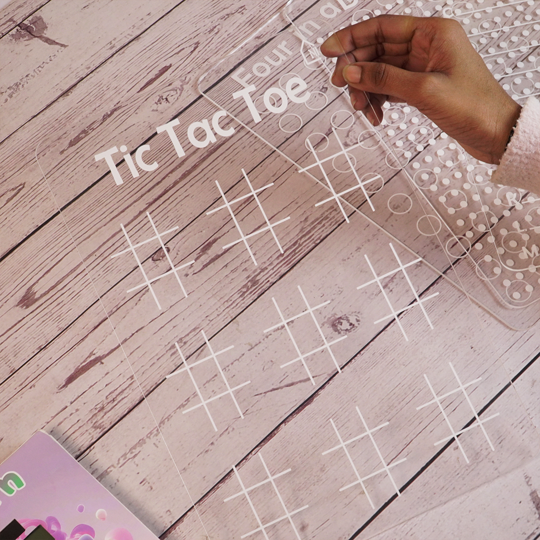 Reusable Tic Tac Toe Learning Board for Kids with pen box & Cleaning Cloth