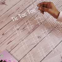 Reusable Tic Tac Toe Learning Board for Kids with pen box & Cleaning Cloth