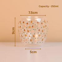 Set-2 Christmas Gingerbread & Stars -Double Wall Glass Mug