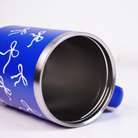 Black Butterfly Print Tumbler with Straw & Handle – Insulated Travel Tumbler (Copy)