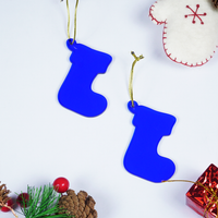 Blue Socks designed Christmas Decoration Ornaments- Set of 6