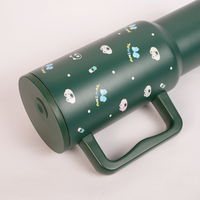 Green Animal Friend Insulated Tumbler with Handle