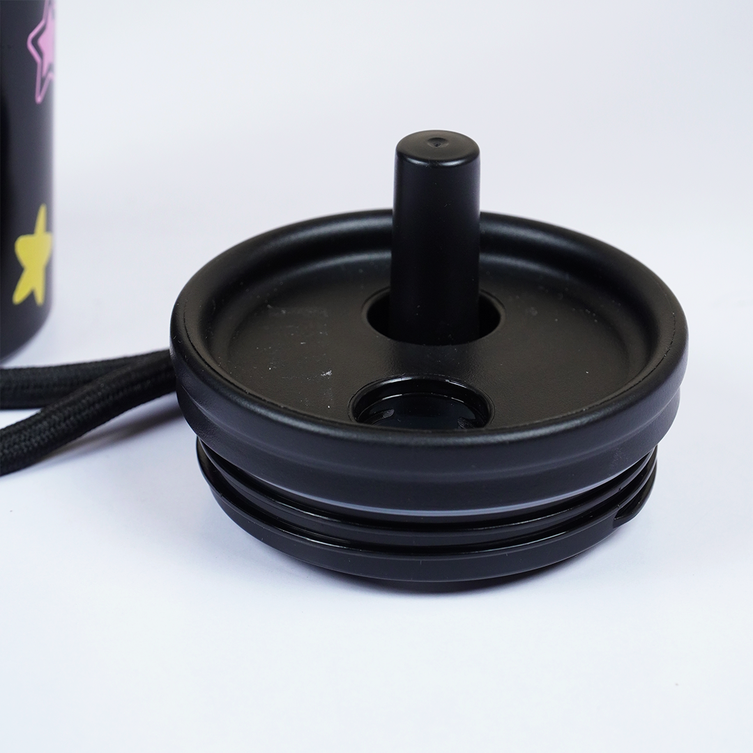 Galaxy Theme Stainless Steel Sipper Bottle with Straw