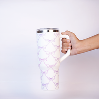 Lavender Bow in BLUE COLOR Stainless Steel Tumbler