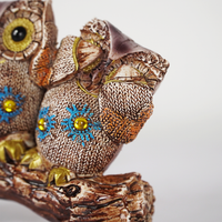 WiseCharm™ Owl Family Showpiece – Resin Decor with Artistic Detailing