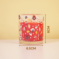 Set-3 Christmas Scented Glass Candles