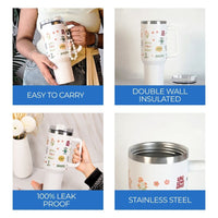 White Stainless Steel Travel Mug