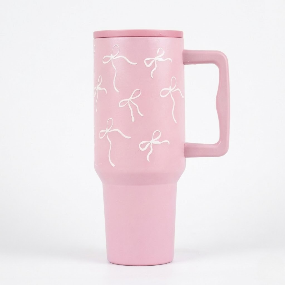 Blush Bloom Tumbler With Pink LId 🎀