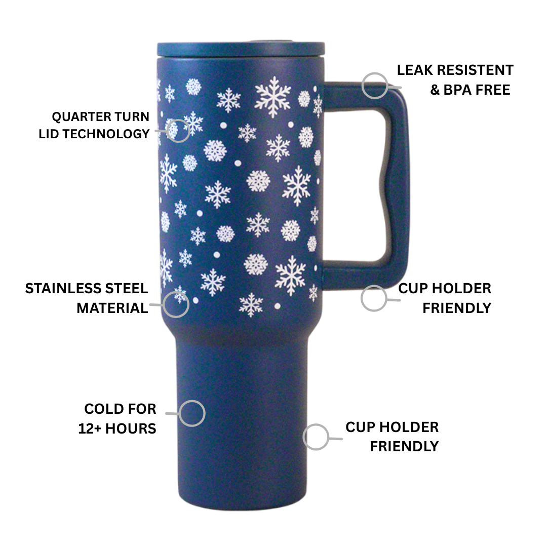 Winter Spark Blue Tumbler – Christmas Edition