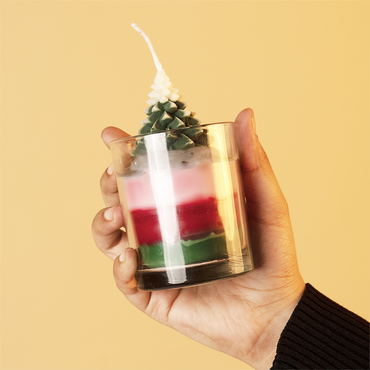 Christmas Tree Layered Candle