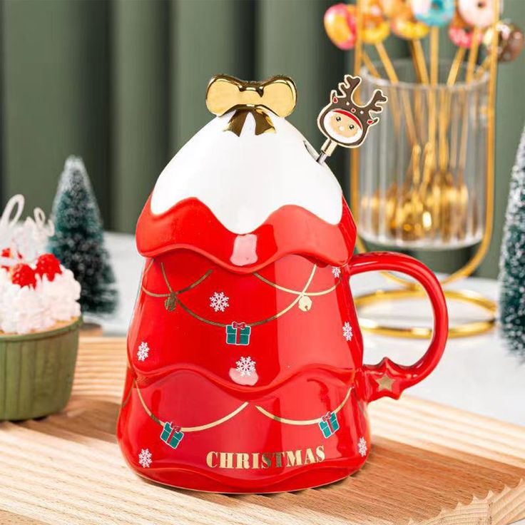 Christmas Coffee Bow Mug