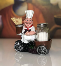 Chef Salt & Pepper Shaker Decorative Stand