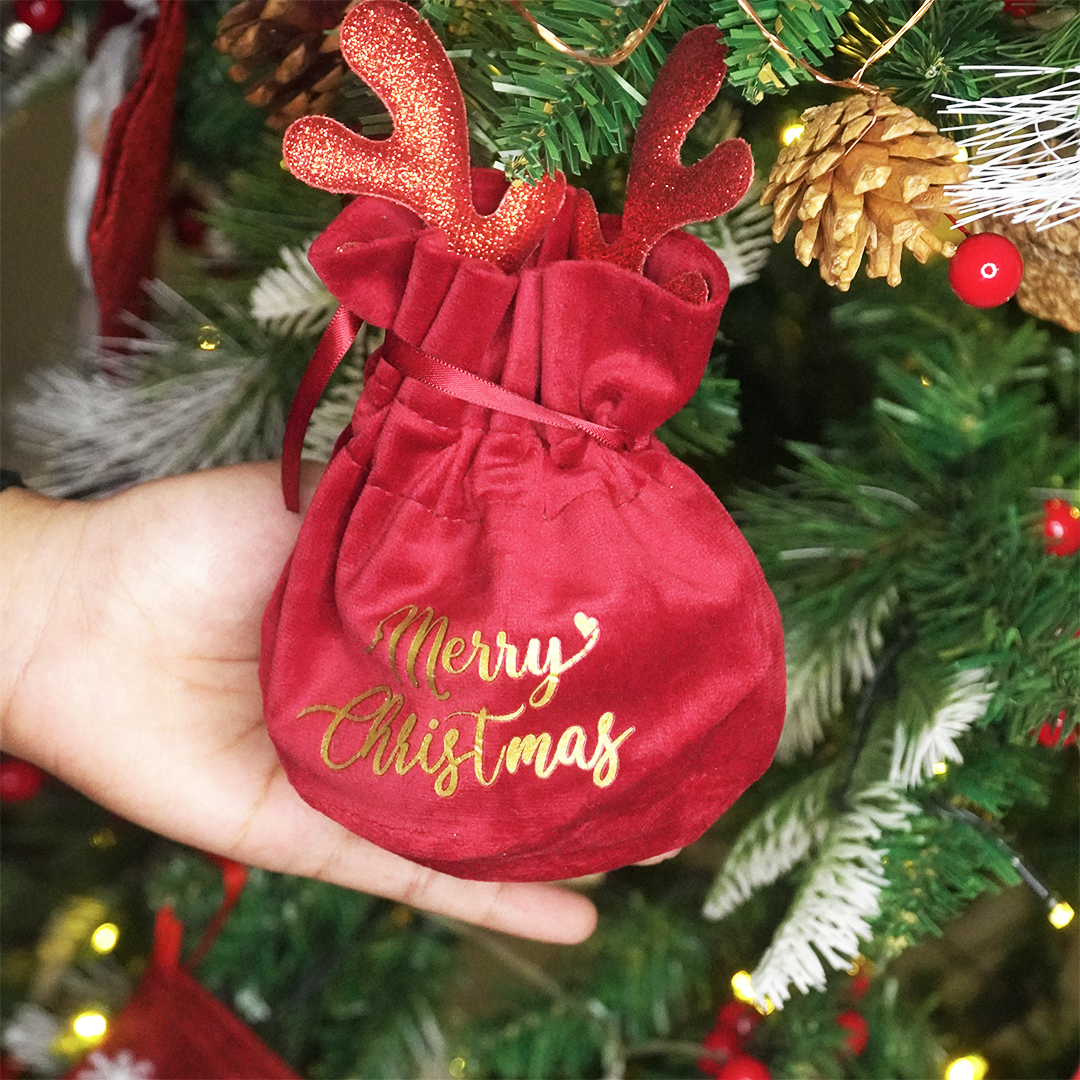 Christmas Velvet Gift Bag