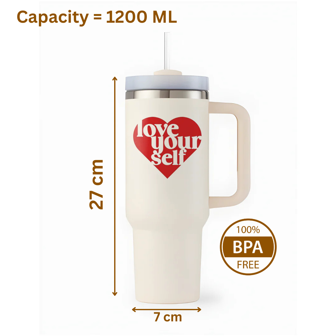 Love Yourself Quote Tumbler