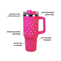 Hot Pink Mini Christmas Tree Tumbler