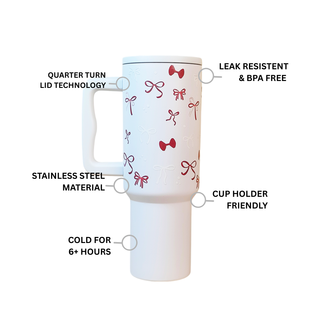 Christmas Red Bowies Tumbler