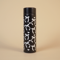 White Bow Design Stainless Steel Water Bottle