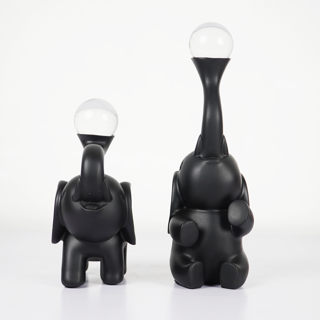 EleGlow™ Elephant Decor Showpiece – Modern Resin Art Sculpture with Light Accent set
