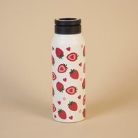 Strawberry Design Stainless Steel Water Bottle