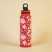 Ocean Shell Print Stainless Steel Water Bottle
