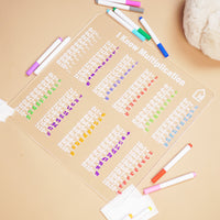 Reusable “I Know Multiplication” Practice Board for Kids | Washable Math Learning Board