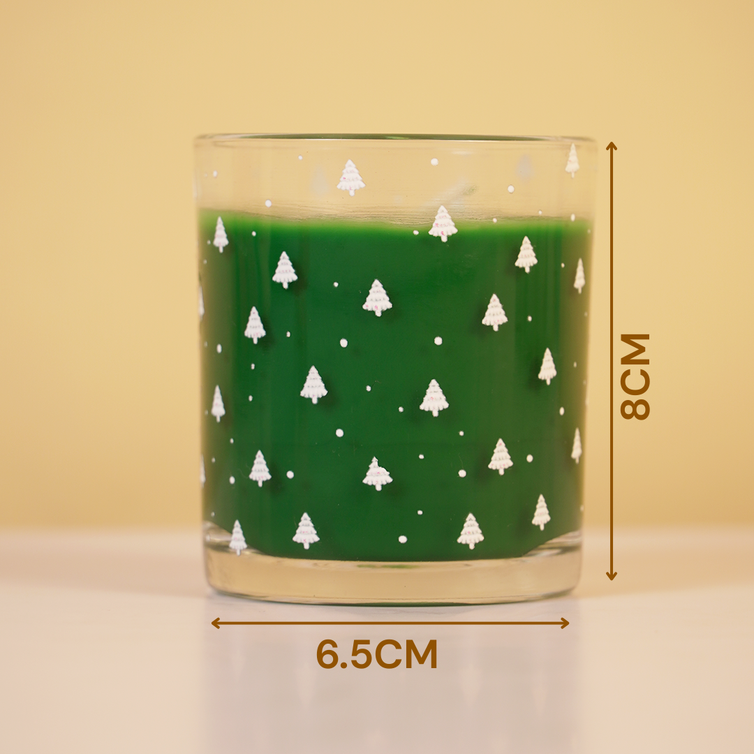 Set-3 Christmas Tree Scented Glass Candles