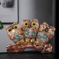 WiseCharm™ Owl Family Showpiece – Resin Decor with Artistic Detailing