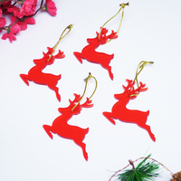 Red Deer designed Christmas Decoration Ornaments- Set of 6