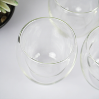 Double Wall Glass Cups | Heat Resistant Clear Glass for Coffee, Tea & Drinks
