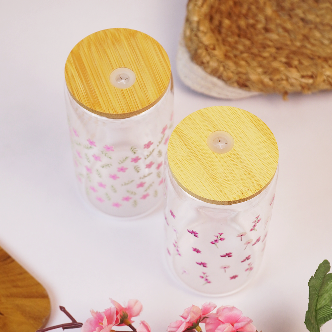 Set-2 Cute Reusable Water Glass