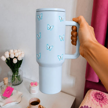 BUTTERFLY ™ 40oz Insulated Tumbler – Sky Blue Butterfly Edition (Copy)
