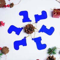 Blue Socks designed Christmas Decoration Ornaments- Set of 6