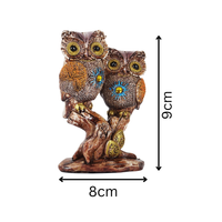 OwlBond™ Resin Decor Showpiece – Couple Owl Figurine on Tree